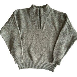 Vintage Winona Knits Marled Speckled Wool Quarter Zip Sweater Men’s Size Medium